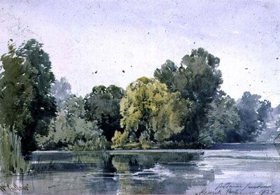 View in the Botanic Gardens, Regents Park by William Callow